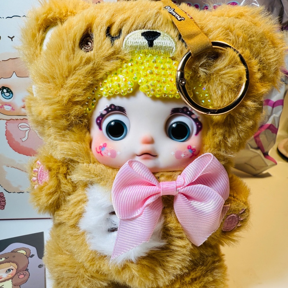 Plush Nommi Doll Key Chain “Loveliness Never Ends”–Plush Nommi Gift for Her